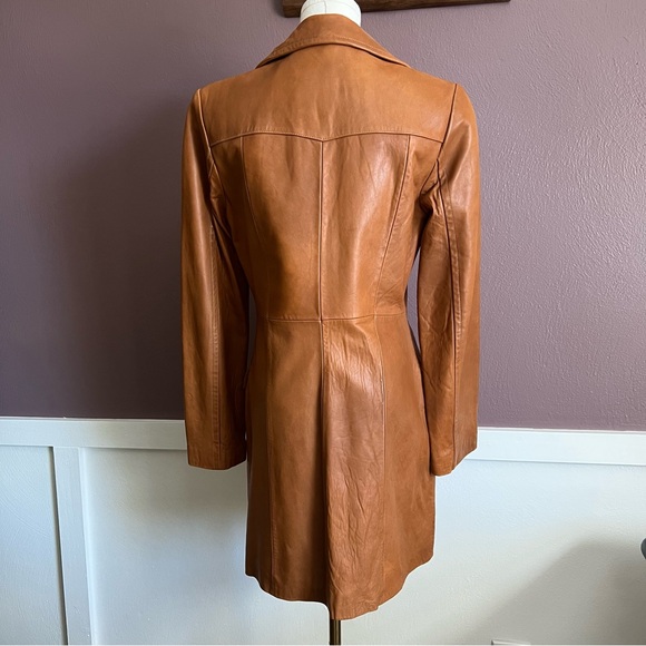 Wilson’s Leather Carmel Butter Soft Long Coat Jacket - Picture 2 of 13